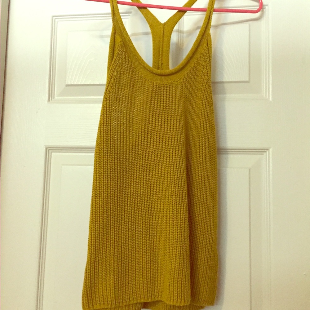 Yellow knit tank
